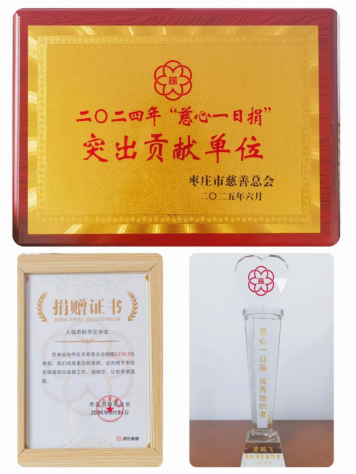 小熊猫配资 人保寿险枣庄中支荣获2024年度“慈心一日捐”突出贡献单位
