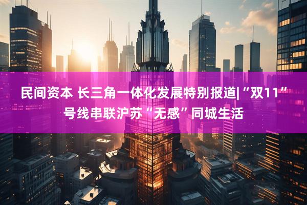 民间资本 长三角一体化发展特别报道|“双11”号线串联沪苏“无感”同城生活